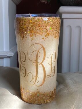 Yeti Tumbler monogrammed initials EBL